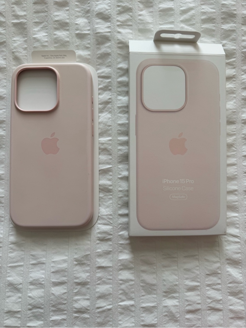 Apple iPhone 15 Pro Silicone Case - Light Pink